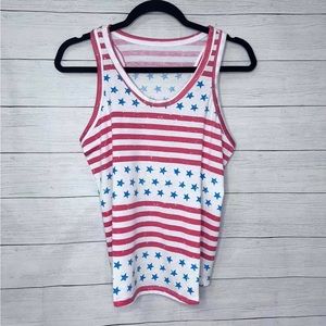 Boutique Brand Stars and Stripes Lightweight Racerback Tank Top 💗